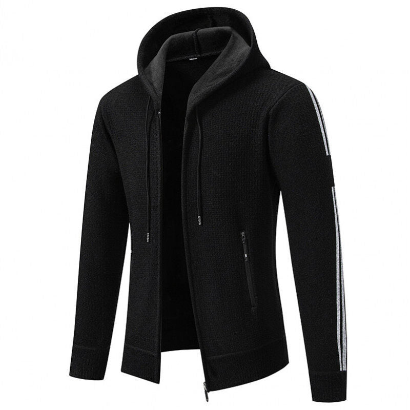 Herren Sportliche Kapuzenjacke mit innovativem Materialmix R&B