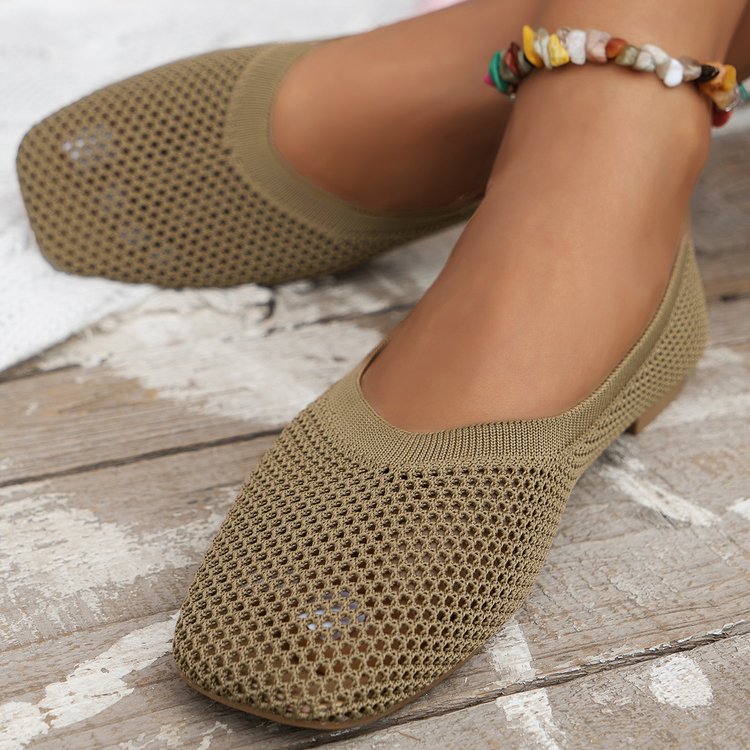 Damen atmungsaktive Flatschuhe mit luftiger Struktur R&B