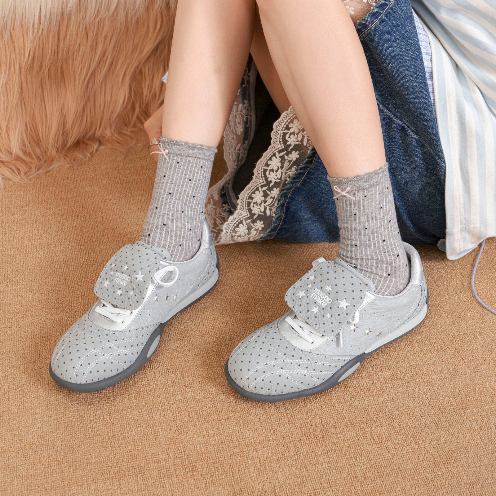 Damen Freizeit-Sneaker mit bequemem Klettverschluss und atmungsaktiver Sohle R&B