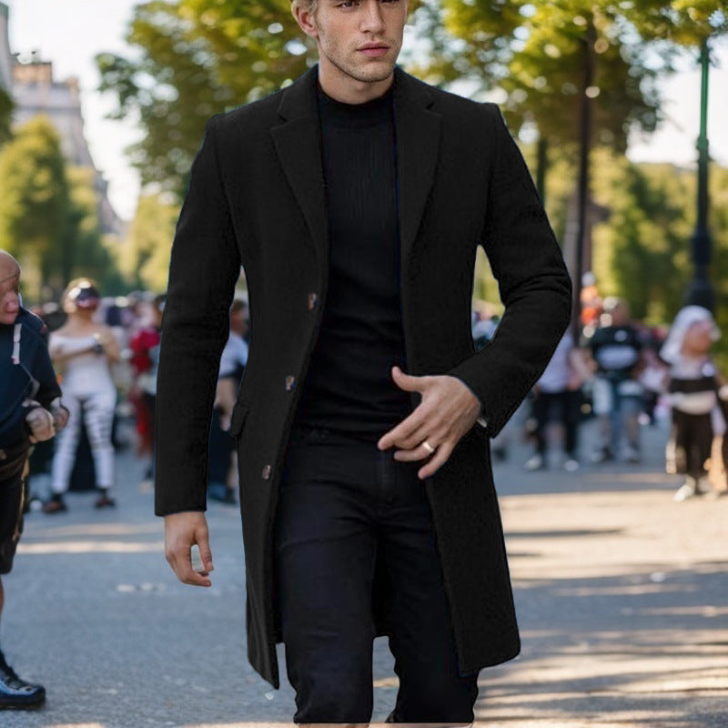 Herren eleganter einfacher Mantel R&B