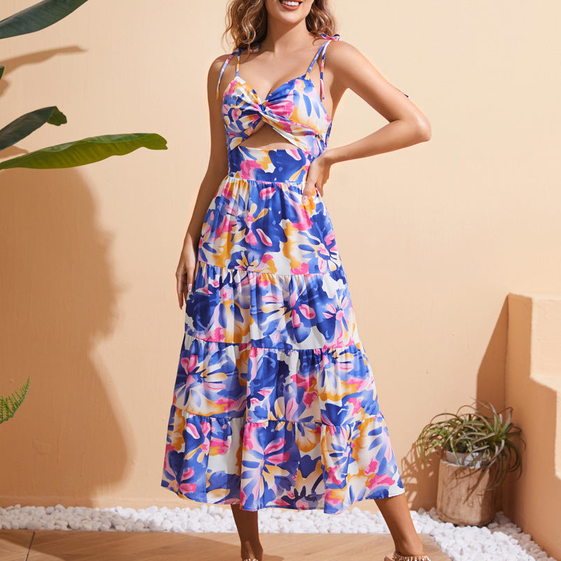 Damen Maxikleid mit Rüschen und verspieltem Schnitt R&B