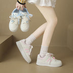 Damen Sneakers mit kariertem Bindungsdesign und atmungsaktiver Innensohle R&B