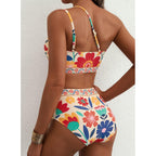 Damen Crop-Top Bikini Set mit floralem Design R&B