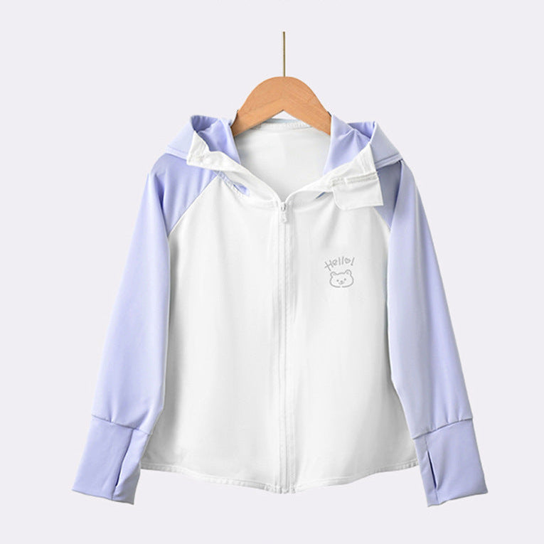 Mädchen funktionale UV-Schutzjacke mit Kapuze R&B