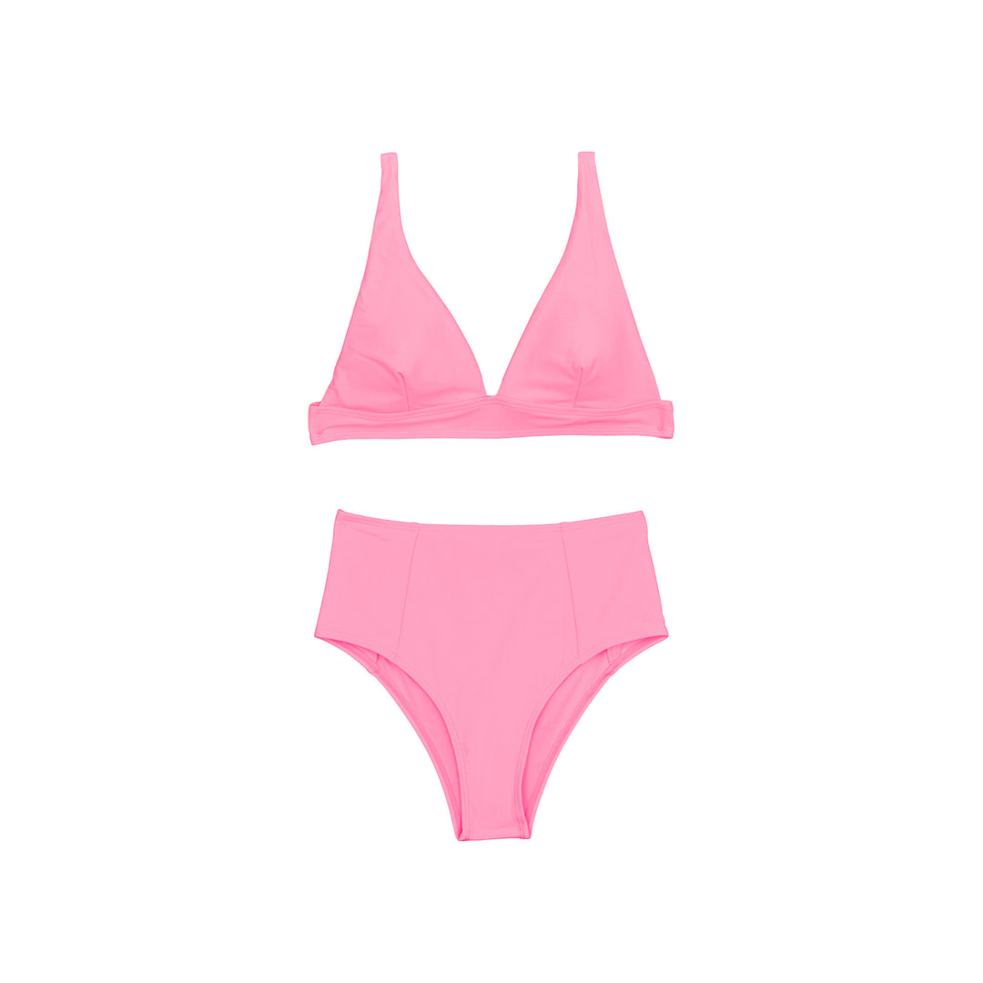 Damen Hochgeschnittener Bikini mit tiefem V-Ausschnitt R&B