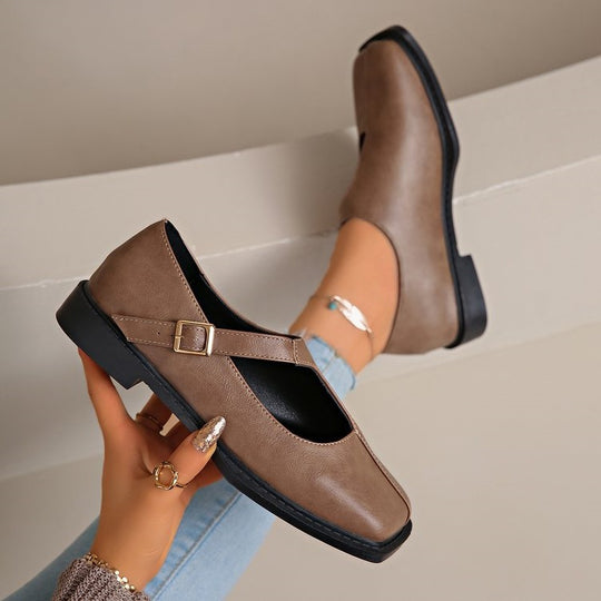 Damen Ballerinas mit modischem Riemenverschluss R&B