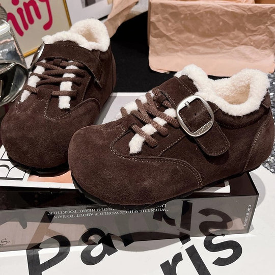 Damen Mokassins mit weichem Futter und verstellbarem Riemen R&B