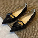 Damen spitze Ballerinas mit dekorativem Schleifendetail R&B