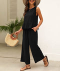 Damen luftiges Jumpsuit mit Rüschensaum R&B