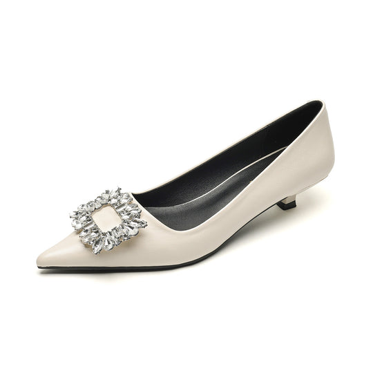 Damen elegante spitze Ballerinas mit funkelnder Applikation R&B