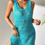 Damen eleganter Häkel-Strandsarong mit modischem Lochmuster R&B