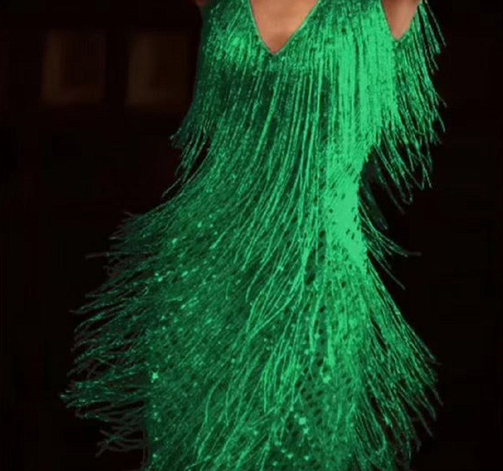 R&B | Rüschenquast V-Ausschnitt Ärmelloses Minikleid