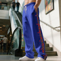 Herren Sportliche Jogginghose mit Karomuster und Druckknopf-Detail R&B
