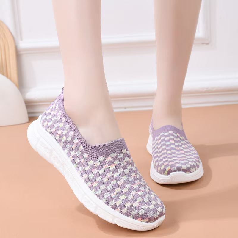 Damen Slip-On Sneakers mit flexiblem Strickdesign R&B
