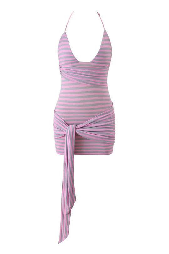 Damen Wickel-Badeanzug mit raffiniertem Schnür-Design R&B