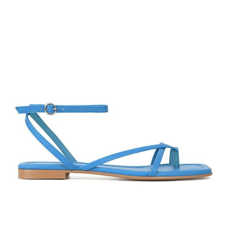 Damen elegante flache Sandalen mit durchbrochenem Riemendesign R&B