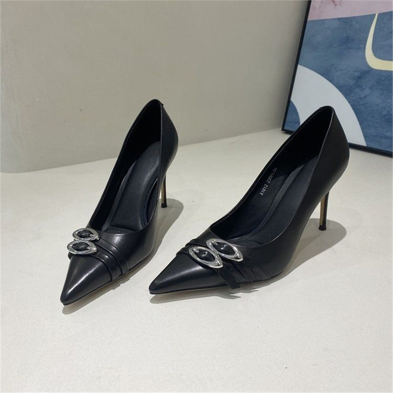 Damen elegante High Heel Pumps mit funkelnden Strassverzierungen R&B