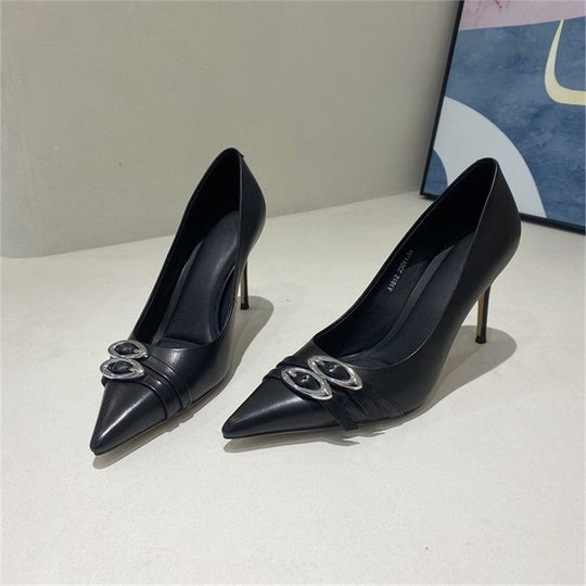 Damen elegante High Heel Pumps mit funkelnden Strassverzierungen R&B