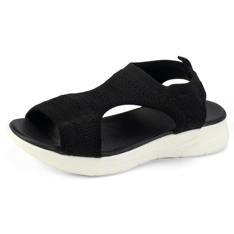 Damen Komfortable elastische Sandalen mit atmungsaktiver Oberflächenstruktur R&B