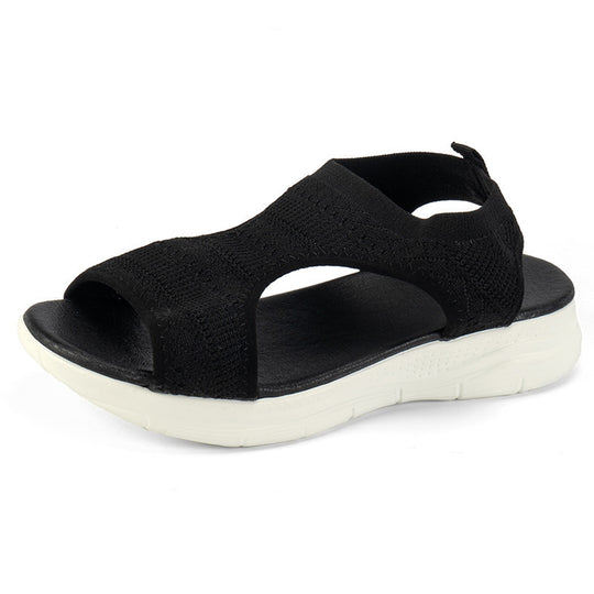 Damen Komfortable elastische Sandalen mit atmungsaktiver Oberflächenstruktur R&B