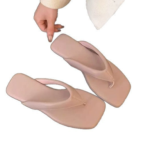 Damen modische Zehentrenner-Pantoletten mit ergonomischem Fußbett und elegantem Design R&B