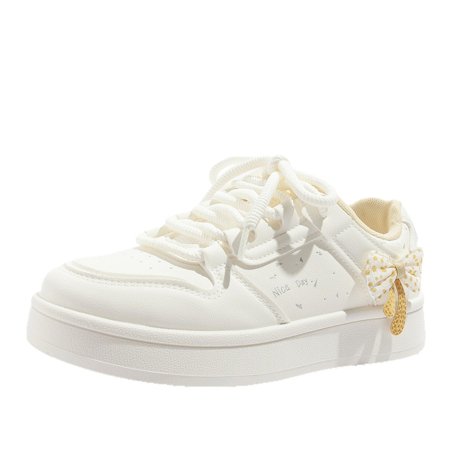 Damen Sneakers mit verspieltem Schleifenmotiv und schöner Applikation