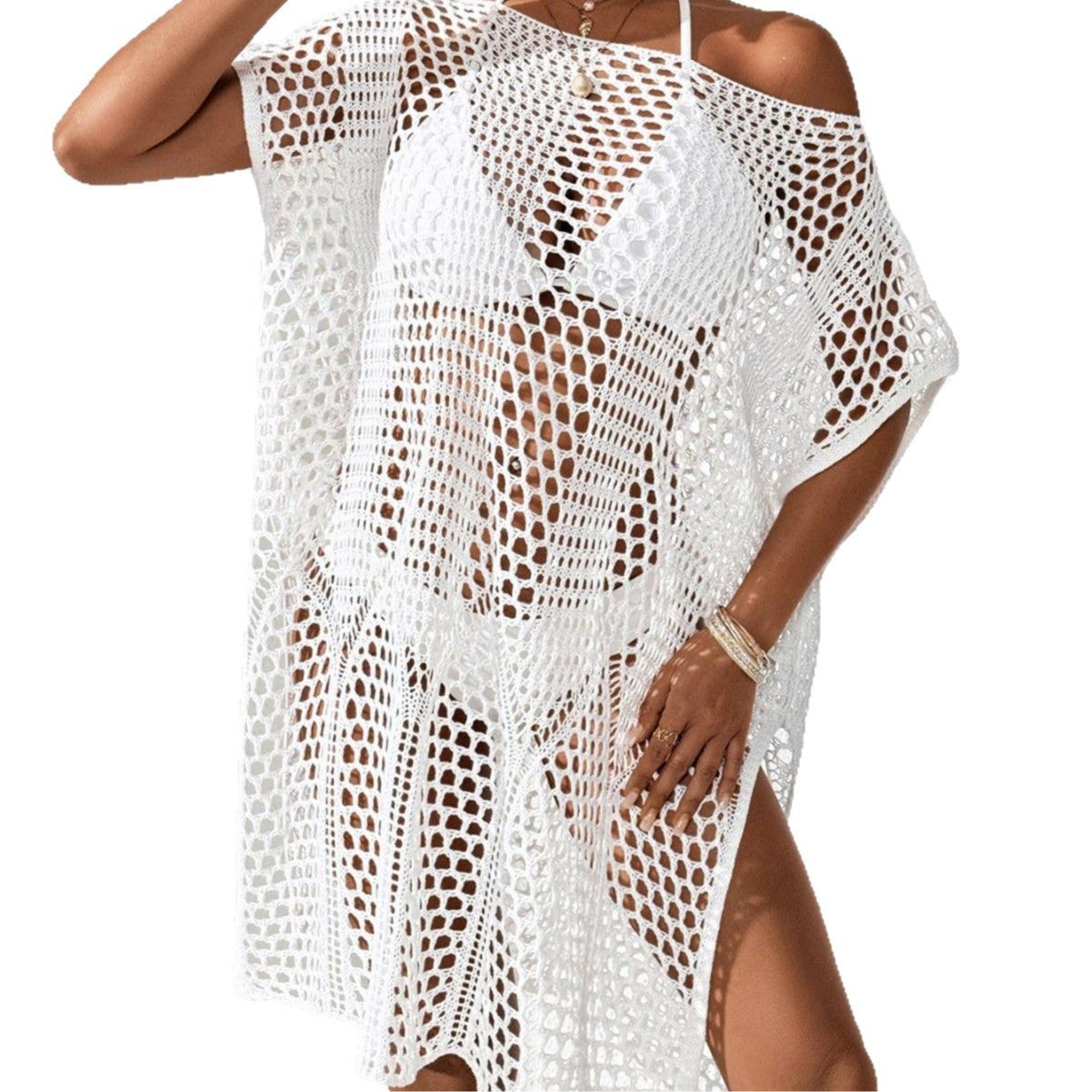 Damen eleganter häkel Strandüberwurf R&B