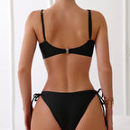 Damen Sport-Bikini mit hochgeschnittenem Slip und verstellbaren Trägern R&B