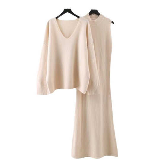 Damen Strickkleid mit Pullover im Set R&B
