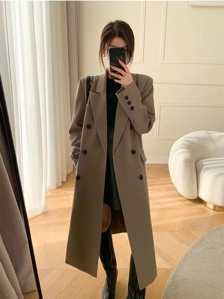 Damen Oversized Wollmantel R&B
