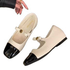 Damen Ballerina-Pumps mit modischem Riemchen und eleganter Lackspitze R&B