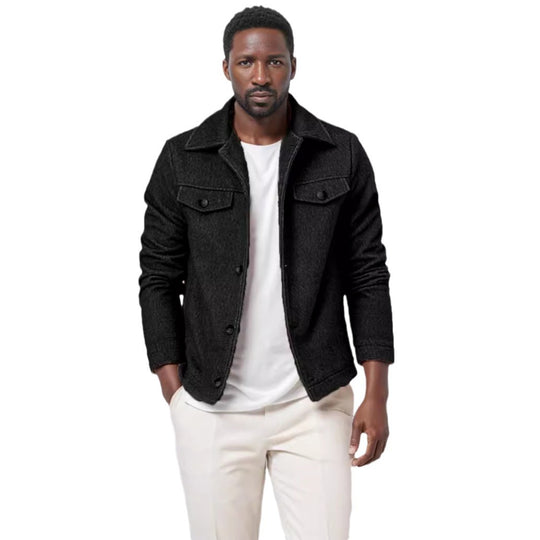 Herren Trendige Boucle-Jacke R&B