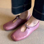 Damen elegante Mary Jane Schuhe mit modischem Riemen und weichem Leder R&B