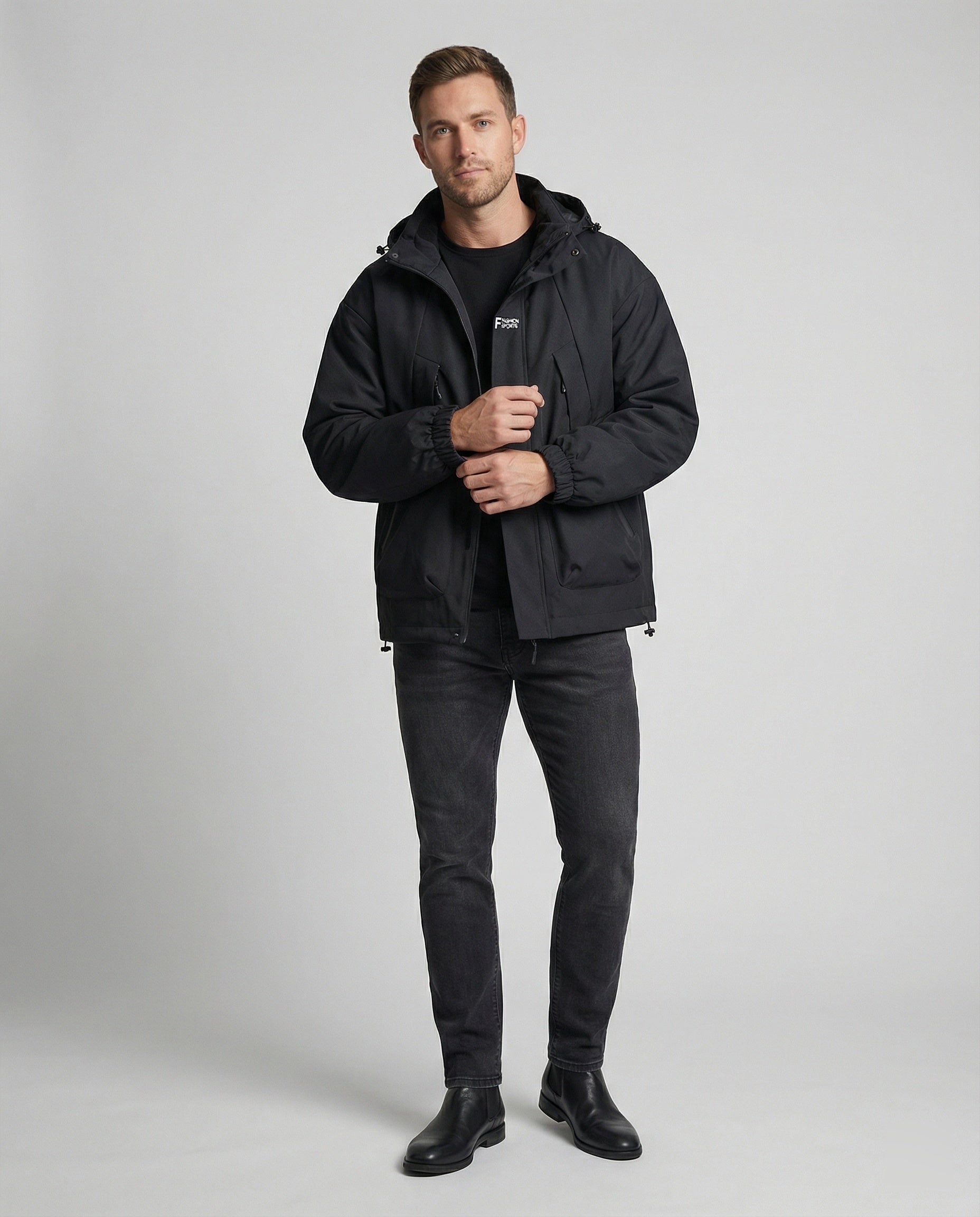 Multifunktionale Fleece Winterjacke