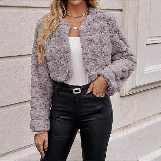 Damen modischer Leopardenplüschjacke R&B