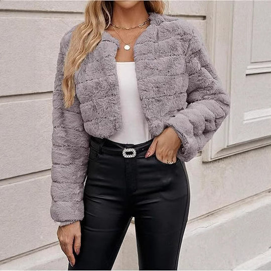 Damen modischer Leopardenplüschjacke R&B