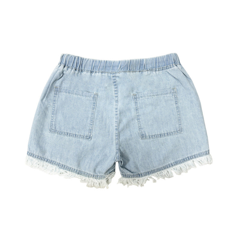 Damen Denim-Shorts mit kreativen Taschen R&B