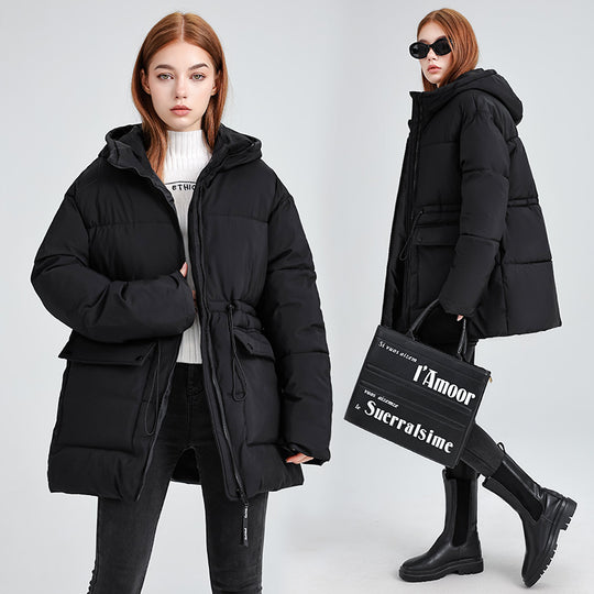 Damen isolierte Parkajacke mit verstellbarem Taillenzug und praktischen Taschen R&B