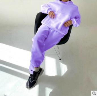 Damen lässiger Kapuzenpullover und Jogginghose Set R&B