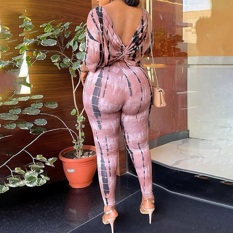 Damen Kombi-Set mit lässigem Oberteil und figurbetonten Leggings R&B