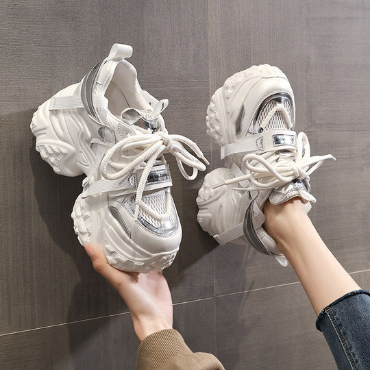 Damen Chunky Sneakers mit reflektierenden Akzenten und verstärktem Dämpfungssystem R&B
