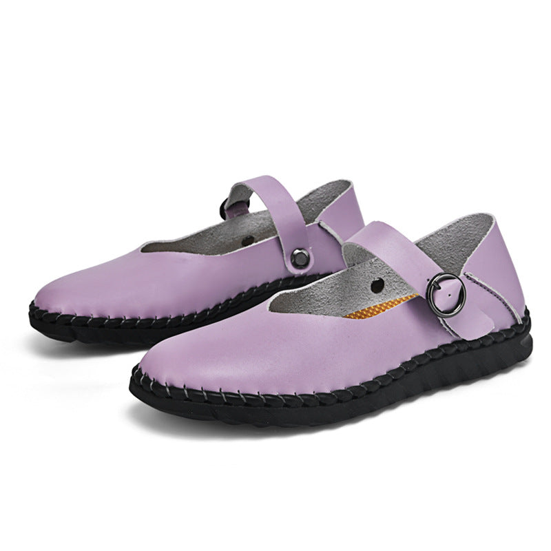 Damen Bequeme Lederpumps mit verstellbarem Riemen R&B