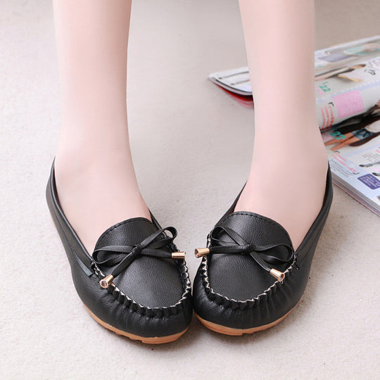 Damen Mokassin Slipper mit elegantem Schleifen-Detail und komfortabler Innensohle R&B