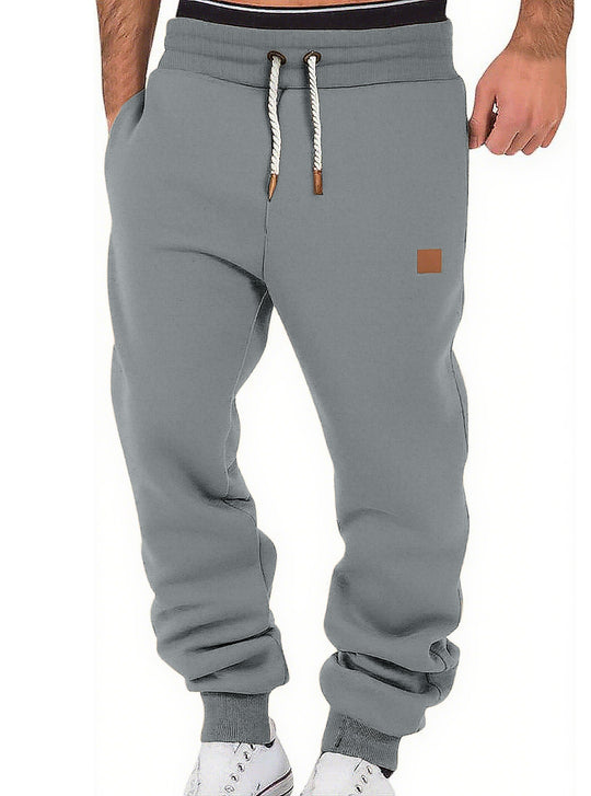 Herren nan komfortable Jogginghose aus hochwertiger Baumwollmischung mit elastischem Bund Kordelzug und Bündchen R&B