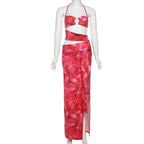 Damen schickes Bandeau-Top mit maxi Rock R&B