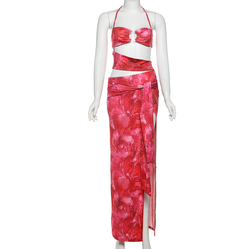 Damen schickes Bandeau-Top mit maxi Rock R&B