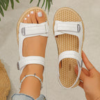 Damen Bequeme Riemchen-Sandalen mit verstellbaren Klettverschlüssen R&B