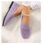 Damen Slip-On Ballerinas mit Leopardenmuster und atmungsaktivem Obermaterial R&B