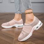 Damen Sportliche Slip-On Sneakers mit atmungsaktivem Mesh und dämpfendem Fußbett