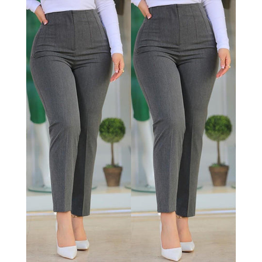 Damen Hochgeschnittener Schlank-Pant mit dekorativem Nähdetails R&B
